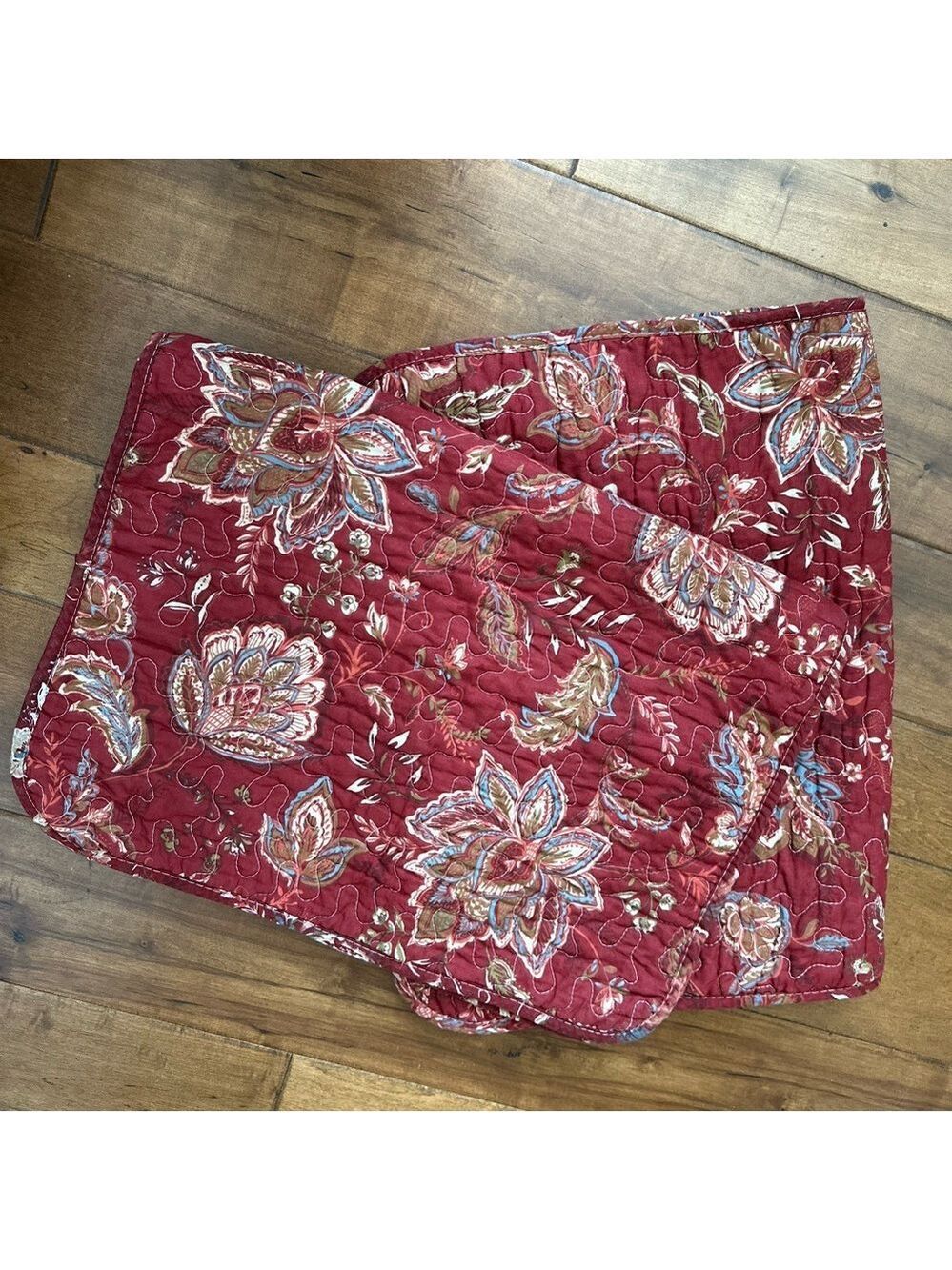 Floral Quilted Bedding Shams X2 Queen - Picture 4 of 4